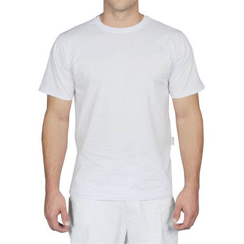 Camiseta Cardada Manga Curta Unissex Branca
