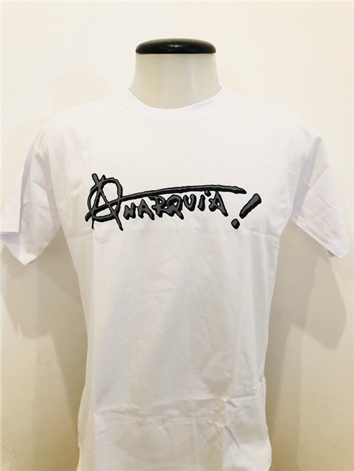 Camiseta Clássica Anarquia! (PP, Preto, Masculina)
