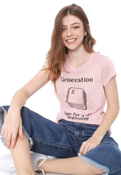 Camiseta Coca-Cola Jeans Generation Rosa