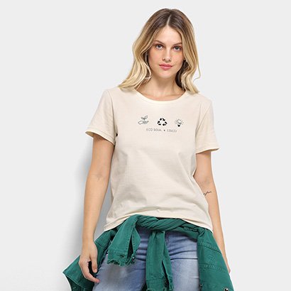 Camiseta Colcci Estampa Sustentabilidade Feminina