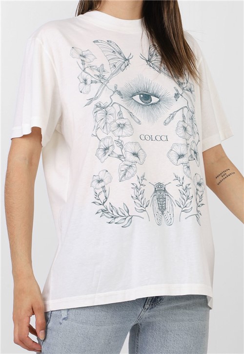 Camiseta Colcci Estampada Off-white