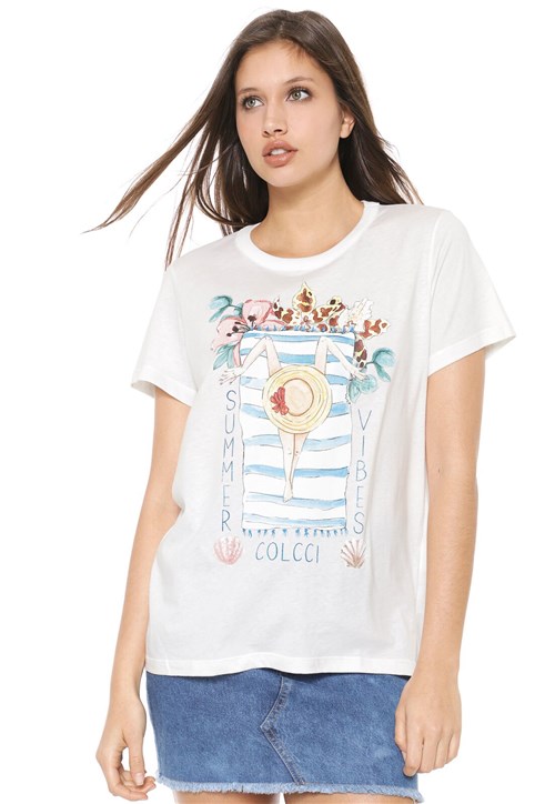 Camiseta Colcci Summer Off-White