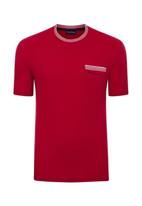 Camiseta com Bolso Vermelha Top Line