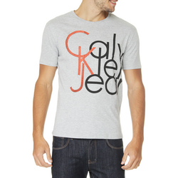 Camiseta de Algodão Calvin Klein Jeans Estampa em Relevo