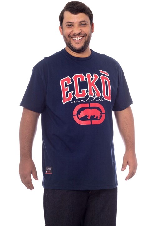 Camiseta Ecko Estampada Big Logo Azul Marinho
