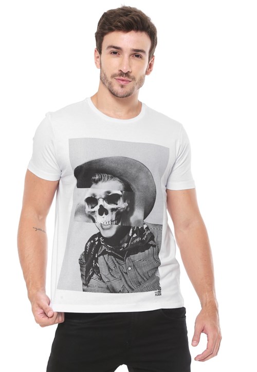 Camiseta Ellus 2ND Floor Skull Branca