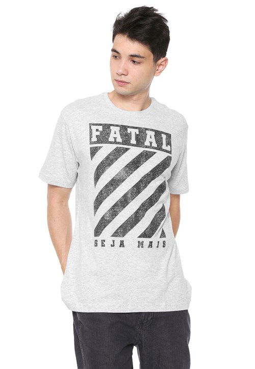 Camiseta Fatal Estampada Cinza