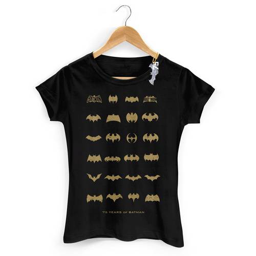 Tudo sobre 'Camiseta Feminina Batman 75 Anos Logos Collection Feminina Feminina'