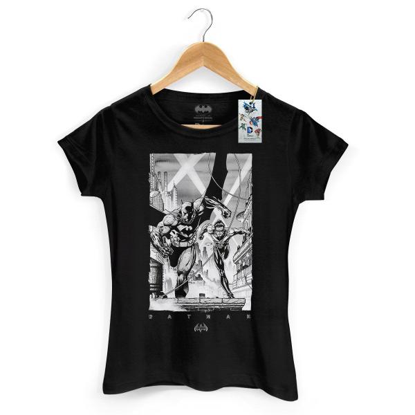Camiseta Feminina Batman Tracing Batman e Robin - Bandup!
