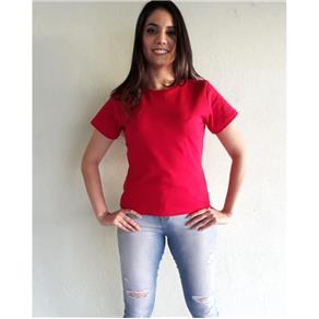 Camiseta Feminina Gola Redonda - 404 - VERMELHO - G