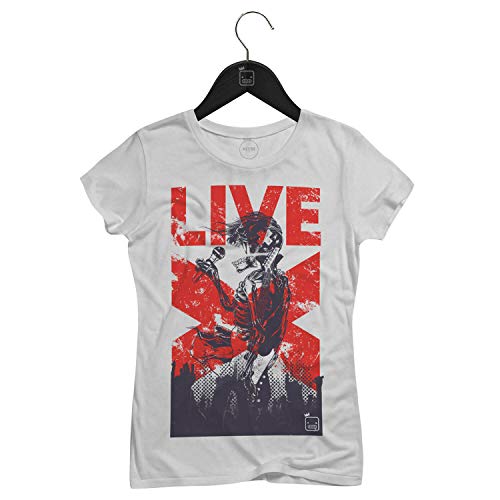 Camiseta Feminina Live Rock | Branca - P