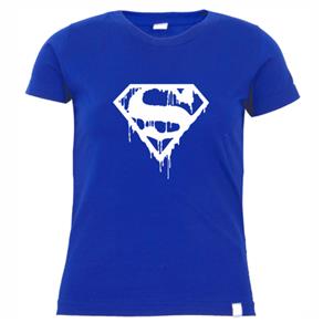Camiseta Feminina: Logo do Superman - Preta - M