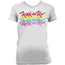 Camiseta Feminina Rock In Rio Cores Dimona Branca