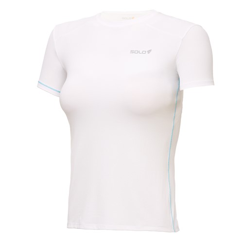 Camiseta Feminina Solo Ion UV Manga Curta Branca Tamanho P com 1 Unidade
