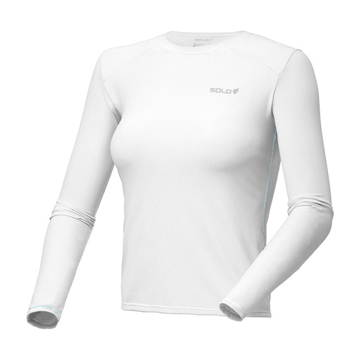 Camiseta Feminina Solo Ion UV Manga Longa Branca Tamanho G com 1 Unidade