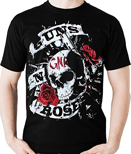 Tudo sobre 'Camiseta Guns 'n Roses Camisa (banda Rock) Caveira Blusa'