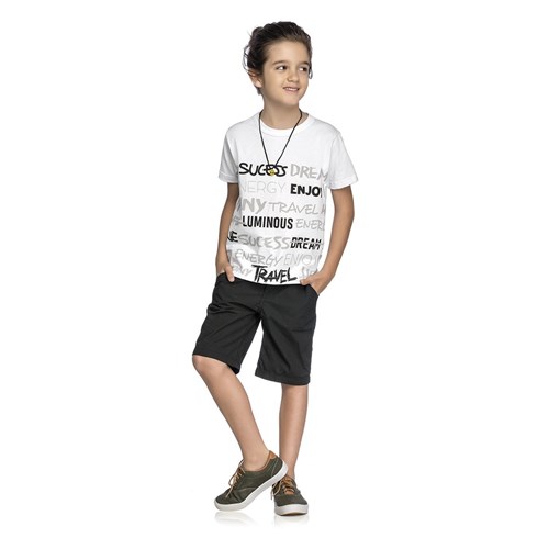 Camiseta Infantil Branca 24852001 (Branco, 04, Camiseta)