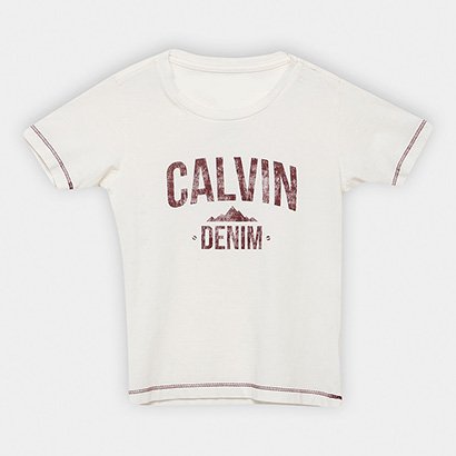 Camiseta Infantil Calvin Klein Denim Masculina
