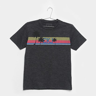 Camiseta Infantil Calvin Klein Estampada Masculina