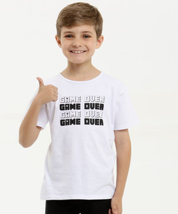 Camiseta Infantil Estampa Frontal Manga Curta