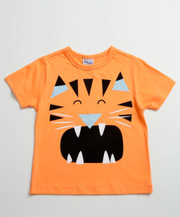 Camiseta Infantil Estampa Tigre Manga Curta