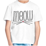 Camiseta Infantil Masculina Manga Curta Meow