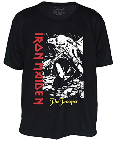 Camiseta Iron Maiden (preta, G Baby Look)