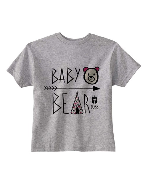 Camiseta Joss Infantil Baby Bear Cinza