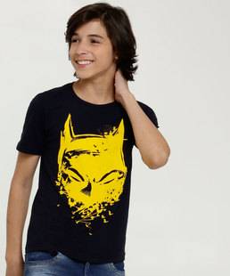 Camiseta Juvenil Estampa Batman Liga da Justiça