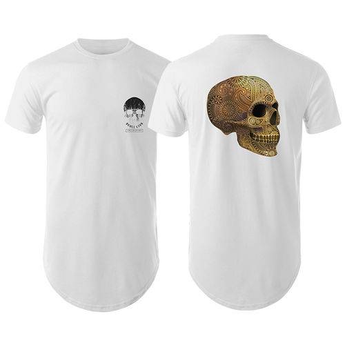 Tudo sobre 'Camiseta Longline Skull Collection Caveira - Branca'