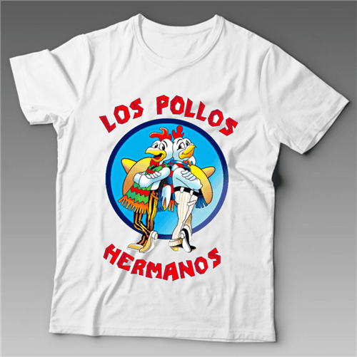 Camiseta Los Pollos Hermanos Breaking Bad (Branco, P)