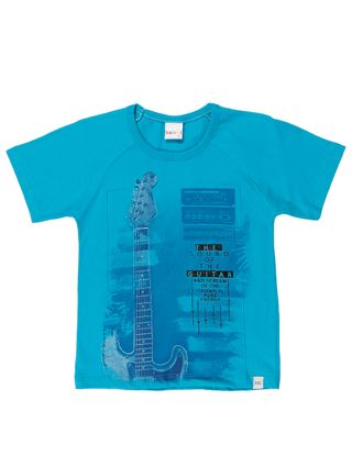 Camiseta Manga Curta Infantil para Menino - Azul