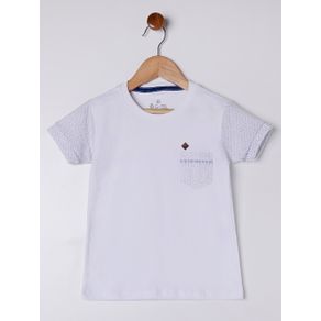 Camiseta Manga Curta Infantil para Menino - Branco 2
