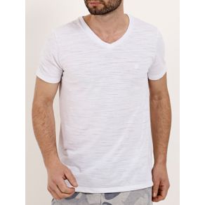 Camiseta Manga Curta Masculina Branco G