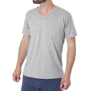 Camiseta Manga Curta Masculina Cinza G