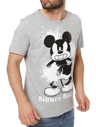 Camiseta Manga Curta Masculina Disney Cinza