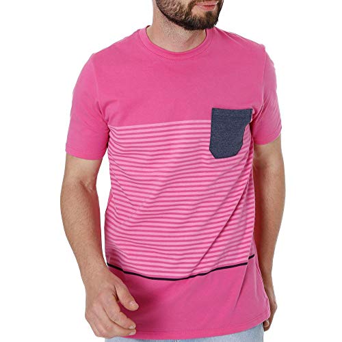 Camiseta Manga Curta Masculina Rovitex Rosa G