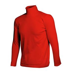 Camiseta Manga Longa Gola Alta - M - Vermelho