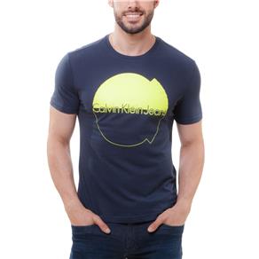 Camiseta Masculina CM61C01TC233 Calvin Klein - Tamanho G - Marinho
