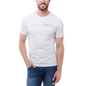 Camiseta Masculina CM61C01TC324 Calvin Klein - Tamanho G - Branco