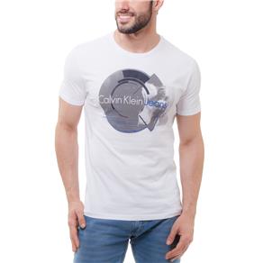 Camiseta Masculina CM61C01TC240 Calvin Klein - Tamanho P - Branco