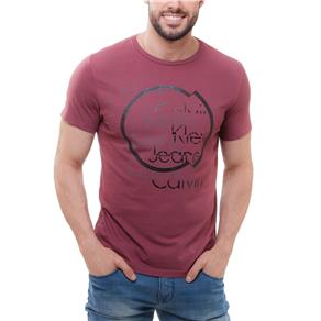 Camiseta Masculina CM61C01TC246 Calvin Klein - Tamanho G - Ameixa