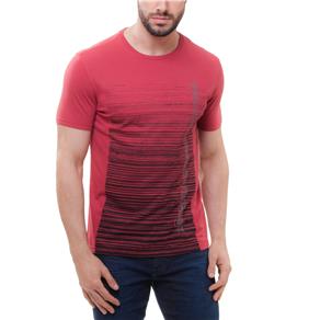 Camiseta Masculina CM61C01TC238 Calvin Klein - Tamanho P - Vermelho Escuro