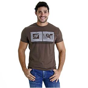 Camiseta Masculina Estampada 6190522 Mormaii - Tamanho G - Marrom