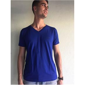 Camiseta Masculina Gola Redonda - 301 - AZUL ROYAL - GG
