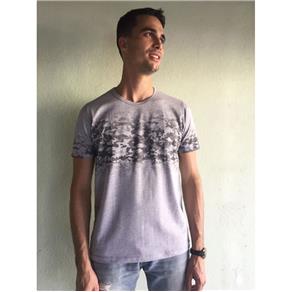 Camiseta Masculina Gola Redonda - 445 - CINZA - G