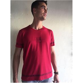 Camiseta Masculina Gola Redonda - 437 - VERMELHO - G