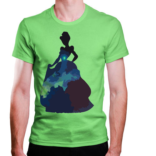 Camiseta Masculina Princesa Cinderela Verde