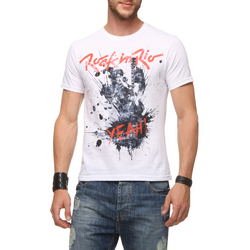 Camiseta Masculina Rock Yeah Branca - Dimona