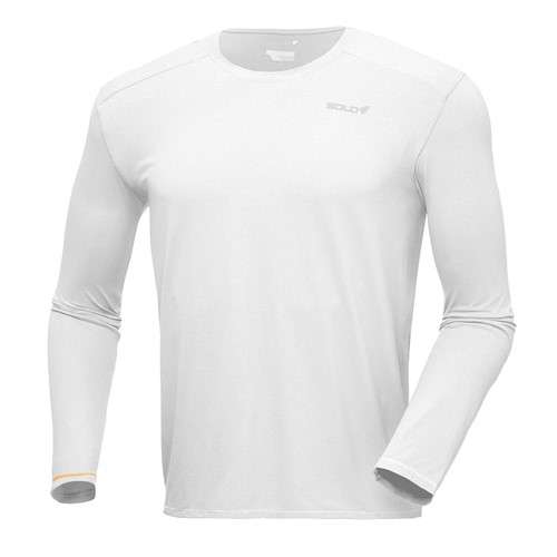 Camiseta Masculina Solo Ion UV Manga Longa Branca Tamanho G com 1 Unidade